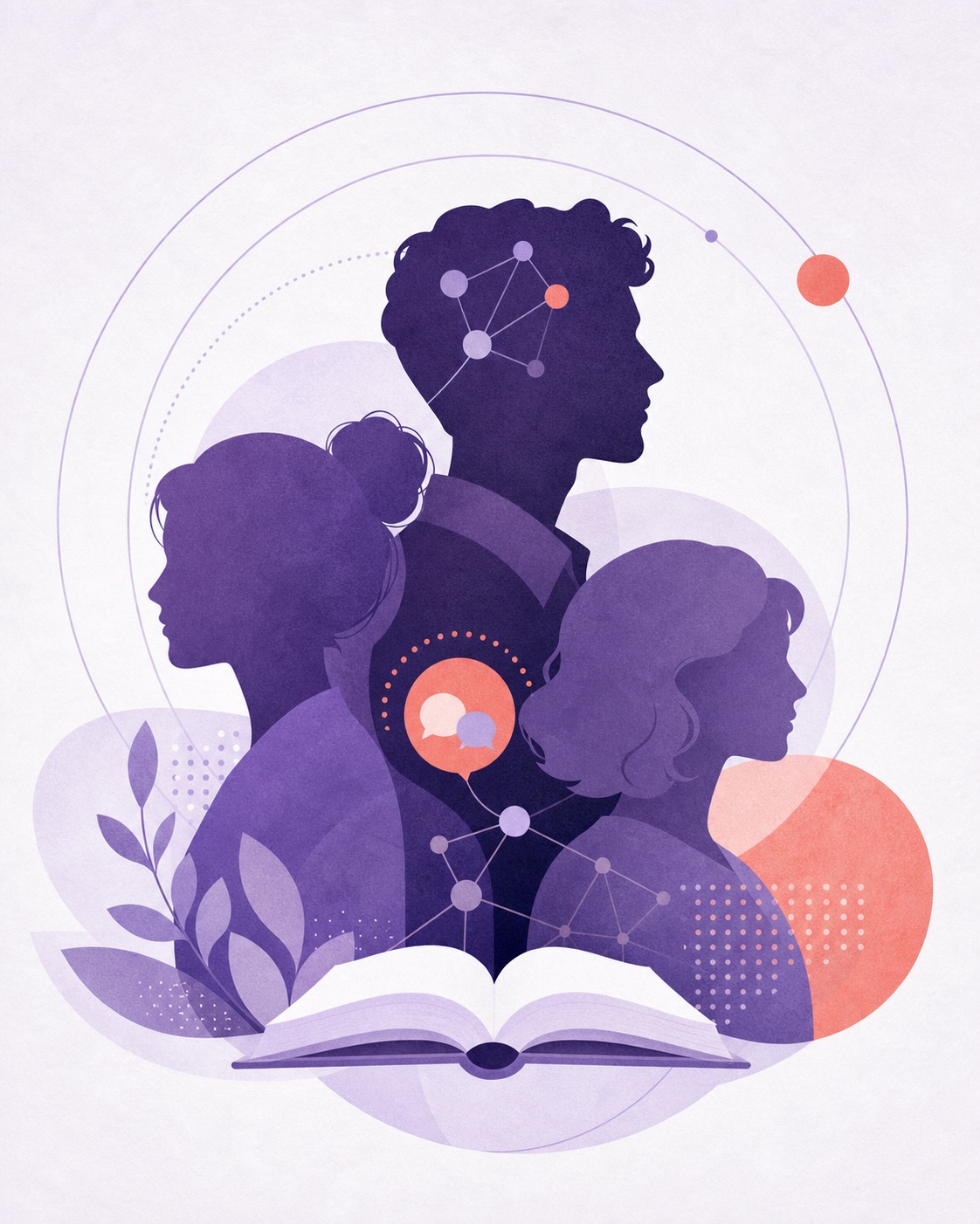Abstract group illustration representing student researchers